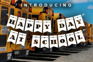 Happy Day at School: A Playful Decorative Font for Web Design